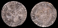 British Coins, WORLD COINS, British Coins, Edward VI, Third period, Fine issue, Sixpence, London, mm. tun, 2.94g/8h...