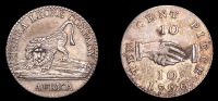 World Coins, WORLD COINS, World Coins, SIERRA LEONE, Sierra Leone Co, 10 Cents, 1796 (Vice 6; KM. 3). Good very...
