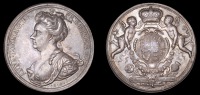British Medals, WORLD COINS, British Medals, Union of England and Scotland, 1707, a silver medal by J. Croker and S....