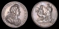 British Medals, WORLD COINS, British Medals, George I, Coronation, 1714, a silver medal by J. Croker, laureate bust...