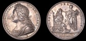British Medals, WORLD COINS, British Medals, George II, Coronation, 1727, a silver medal by J. Croker, laureate bust...