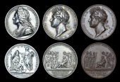British Medals, WORLD COINS, British Medals, George II, Coronation, 1727, a silver medal by J. Croker, 35mm, 18.63g...