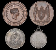 Irish Medals, WORLD COINS, Irish Medals, Royal Hibernian Academy of Arts (Inc. 1823; Enlarged 1861), a copper Prize...