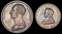 Irish Medals, WORLD COINS, Irish Medals, Victoria, Visit to Ireland, 1900, a silver medal by E. Johnson, 32mm (W & E...
