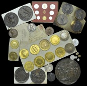 World Medals, WORLD COINS, World Medals, ITALY, Leo XII, Year III, a copper medal by G. Cerbera, 42mm (Bart. 826);...