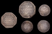 BRITISH TOKENS, St George’s Church, Daniel Arnold, octagonal Halfpenny, 1668, 3.74g/12h (E 845, this piece...