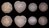 BRITISH TOKENS, St George’s Church, Hugh Ley, heart-shaped Halfpenny, 1.89g/12h (E 851; N 5082, this piece; BW....