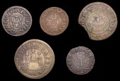 BRITISH TOKENS, St Saviour’s Dock, William Coultman, Farthing, 0.91g/6h (E 881; N –; BW. 369); James Cowan,...