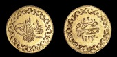 Ottoman Empire, WORLD COINS, Ottoman Empire, Mahmud II, gold 10 Qirsh, Misr, 1223h, year 29, 0.75g/12h (OC...