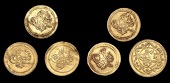 Ottoman Empire, WORLD COINS, Ottoman Empire, Mahmud II, gold 5 Qirsh (5), Misr, 1223h, years 28 (2), 29 (3) (OC...