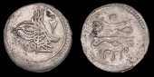Ottoman Empire, WORLD COINS, Ottoman Empire, Mahmud II, Qirsh, Misr, 1223h, year 3, 8.31g/1h (OC 30-097-02). Very...