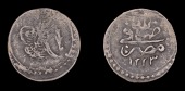 Ottoman Empire, WORLD COINS, Ottoman Empire, Mahmud II, 10 Para, Misr, first series, 1223h, year 11, 1.83g/12h (OC...