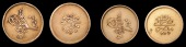 Ottoman Empire, WORLD COINS, Ottoman Empire, Abdul Mejid, 50 Qirsh (2), Misr, 1255h, both year 15, 4.17g/12h,...