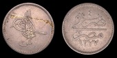 Ottoman Empire, WORLD COINS, Ottoman Empire, Abdul Aziz, 10 Qirsh, Misr, 1277h, year 4, Paris, 12.35g/12h (Pere...