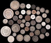 Ottoman Empire, WORLD COINS, Ottoman Empire, Abdul Hamid II, 20 Qirsh (2), Misr, 1293h, years 11 and 16 (Pere 989);...