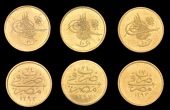 Ottoman Empire, WORLD COINS, Ottoman Empire, Abdul Hamid II, gold 10 Qirsh (3), Misr, 1293h, years 17, 34 (2) (Pere...