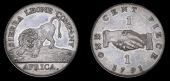 World Coins, SIERRA LEONE, Sierra Leone Co, Proof Cent, 1791, in bronzed-copper, edge plain, 11.84g/6h (Vice 9A; KM....
