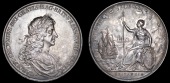 British Historical Medals, Peace of Breda, 1667, a silver medal by J. Roettiers, laureate bust of Charles II right,...