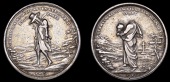 British Historical Medals, Murder of Sir Edmundbury Godfrey, 1678, a silver medal, unsigned, Godfrey walking left...