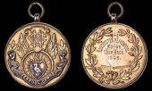 British Historical Medals, Northern Auto-Cycle Union, Liverpool Centre, a gold and enamel award medal by Oldfields...