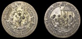 World Historical Medals, DANZIG, New Year, 1635, a cast silver-gilt medal by S. Dadler, Jesus holding orb,...