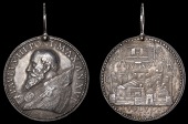 World Historical Medals, ITALY, Restoration of the Frascati, [1549], a silver medal by G.F. Bonzaga, bust of Paul...