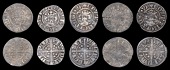 Edward I-II (1272-1327), Class 4a1 (3), dies Ii1 (2), 1.36g/6h, 1.15g/8h, dies Ii2, 1.37g/11h; class 4a2 (2), dies...