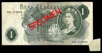 L.K. O’Brien, One Pound, 1960-2, 46R 473939, extra paper at bottom right (Dugg. B282). A few spots, otherwise very fi...