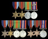 Four: attributed to Sergeant G. Butler, Royal Army Medical Corps
1939-45 Star; Burma Star; Defence and War Medals...