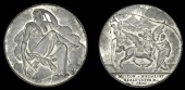 18th Century Tokens, LONDON, Fetter Lane, John Milton, Penny, 1800, in white metal, female personifying Science...