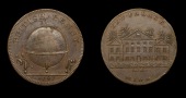 18th Century Tokens, SURREY, Kew, Skidmore’s Globe series, Penny, 1797, Kew Palace, rev. globe, edge i promise to...