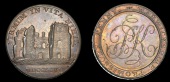 18th Century Tokens, WARWICKSHIRE, Birmingham, Peter Kempson, Penny, 1796, ruins of Cæsar’s Tower, Kenilworth,...
