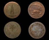 18th Century Tokens, WARWICKSHIRE, Birmingham, Peter Kempson, Penny, 1796, 25.94g/12h (DH 20); Thomas Wyon, Penny,...