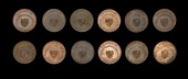 18th Century Tokens, WARWICKSHIRE, Birmingham, Kempson’s Churches and Chapels, Halfpence (11), Meeting Paradise...