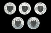 18th Century Tokens, WARWICKSHIRE, Birmingham, Ottley’s Buildings, Halfpence (5), in white metal, all from the...