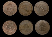 18th Century Tokens, Co CORK, Cork, Prattent’s mule Halfpence (3), from the same obv. die as previous (2), revs....