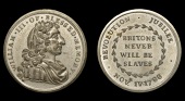 Medals, Centenary of the Revolution, 1788, a white metal medal, unsigned, bust of William III right, rev. britons...