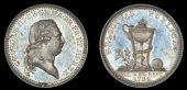 Medals, George III, Restored to Health, 1789, a silver medal by J.-P. Droz, bust right, signed d.f., rev. snake...