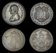 18th Century Tokens, WILTSHIRE, Devizes, John Baster, Halfpenny, 1796, 10.37g/6h (DH 2b); Holt, David Arnot,...
