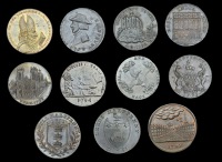 18th Century Tokens, YORKSHIRE, Bedale, James Metcalf, Skidmore’s Halfpenny, 1792, 11.23g/6h (DH 9c);...