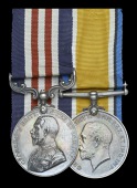 A fine Great War 1917 fighter pilot’s M.M. pair awarded to Sergeant Pilot, later Lieutenant, L. A. Herbert, 40...