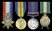 An important ‘Southern Desert, Iraq’ group of four awarded to Squadron Leader G. E. Godsave, Royal Air Force,...