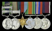 A rare ‘Mohmand 1933 operations’ M.I.D. group of six awarded to Leading Aircraftman., later Flight Lieutenant,...