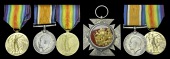 The Victory Medal awarded to Driver J. Moss, Royal Artillery, taken Prisoner of War at the Fall of Kut-al-Amara, 29...