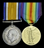 Pair: Able Seaman S. G. Sheppard, Hood Battalion, Royal Naval Division, taken Prisoner of War during the German...