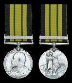 Africa General Service 1902-56, 1 clasp, Somaliland 1901 (196 Havdr. Habib Khan. 46/Punjabis.) official correction...