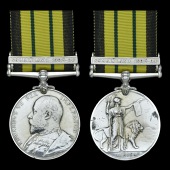 Africa General Service 1902-56, 1 clasp, Somaliland 1902-04 (78 Tpr. T. H. Coetzee. Som: Bur: C.) light mount marks...
