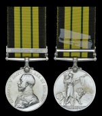 Africa General Service 1902-56, 1 clasp, Nigeria 1918 (Pte. C. R. E. Munro. Nig. L. Ctgt.) edge bruise, otherwise...