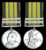 Africa General Service 1902-56, 2 clasps, Somaliland 1902-04, Jidballi (5059 Pte. F. Rustell. 1st Hamp: Regt.)...
