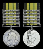 Africa General Service 1902-56, 5 clasps, Aro 1901-1902, S. Nigeria 1903, S. Nigeria 1904, S. Nigeria 1904-05, S....